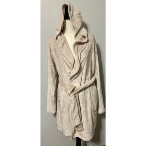 UGG Miranda Women's M Fleece Plush 2 Pocket Belted Cream Cozy Bath Robe